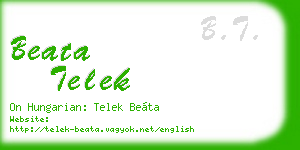 beata telek business card